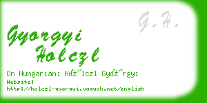 gyorgyi holczl business card